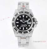Swiss Grade Clone Rolex Iced Out Submariner Watch Swiss 3135 904L Stainless Steel